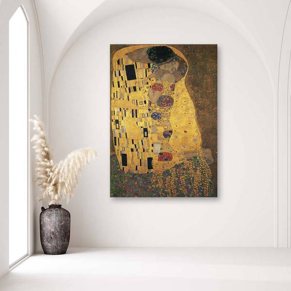 Wandbild der kuss – g. klimt 40 x 60 cm