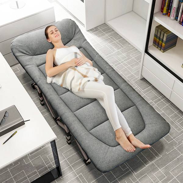 Campingbett C691 Grau - Metall - Kunststoff - Textil - 68 x 40 x 190 cm