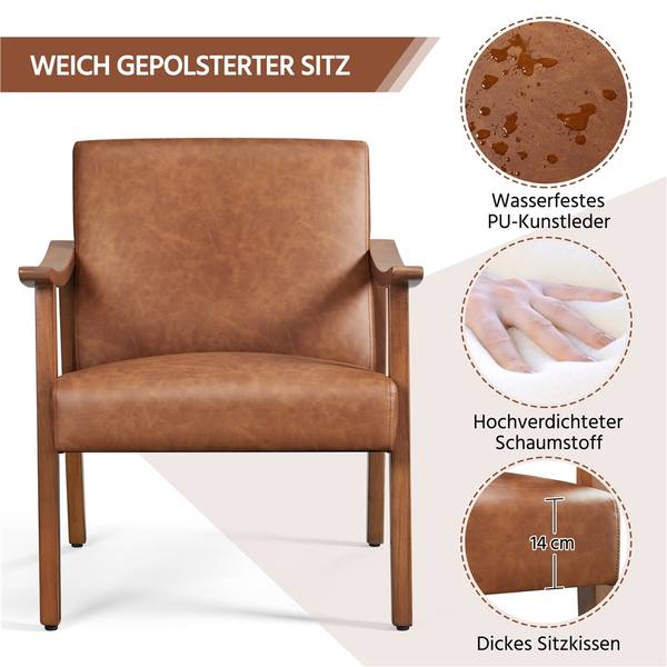 Sessel ARS77 Hellbraun