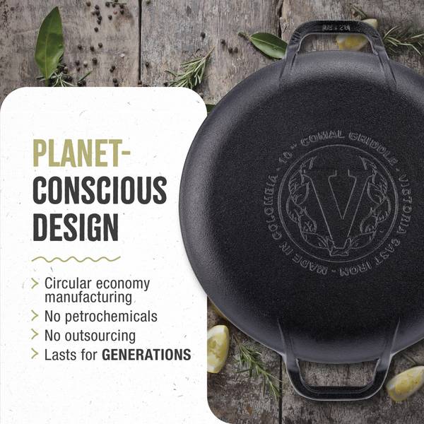 Grillplatte VIC-31800 Schwarz - Gusseisen - 25 x 1 x 25 cm