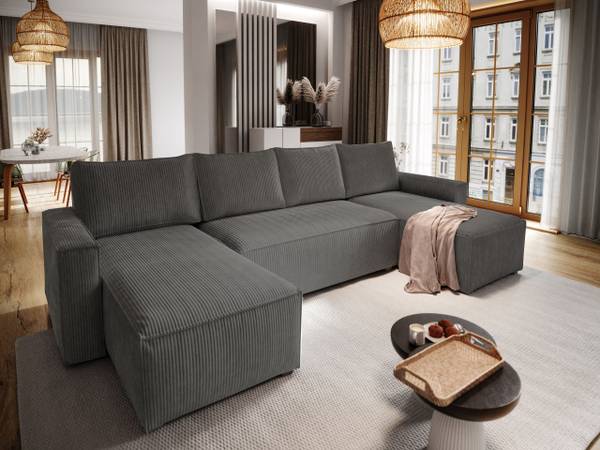 Ecksofa ASPRA Dunkelgrau