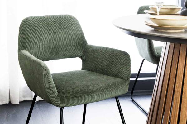 Stuhl MUSTANG Grün - Cord - Polyester - 56 x 77 x 59 cm