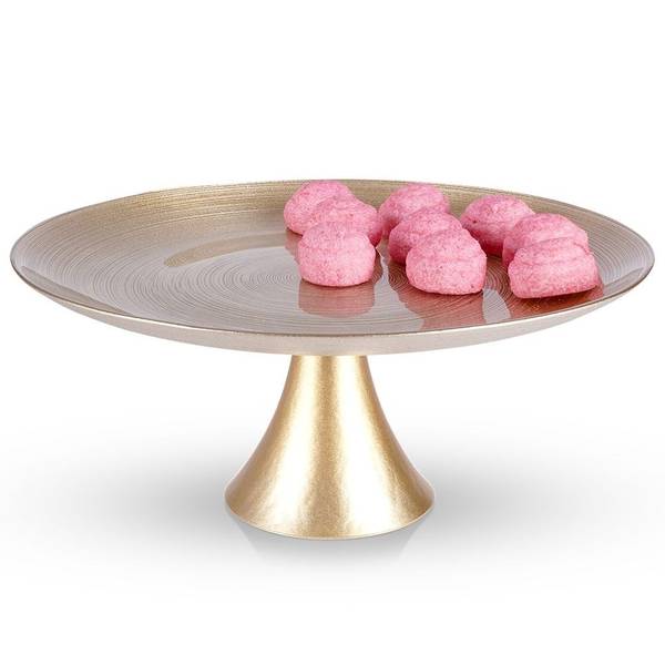 Tortenständer 139268 Gold - Glas - 28 x 12 x 28 cm