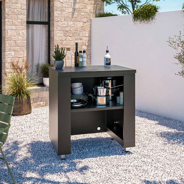 3 Möbel Memphis Schwarz - Metall - 89 x 96 x 198 cm