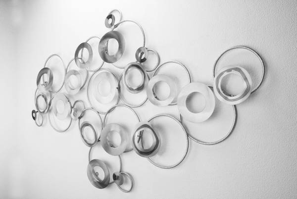 Wanddeko Abstrakt Vim Silber - Metall - 129 x 84 x 4 cm