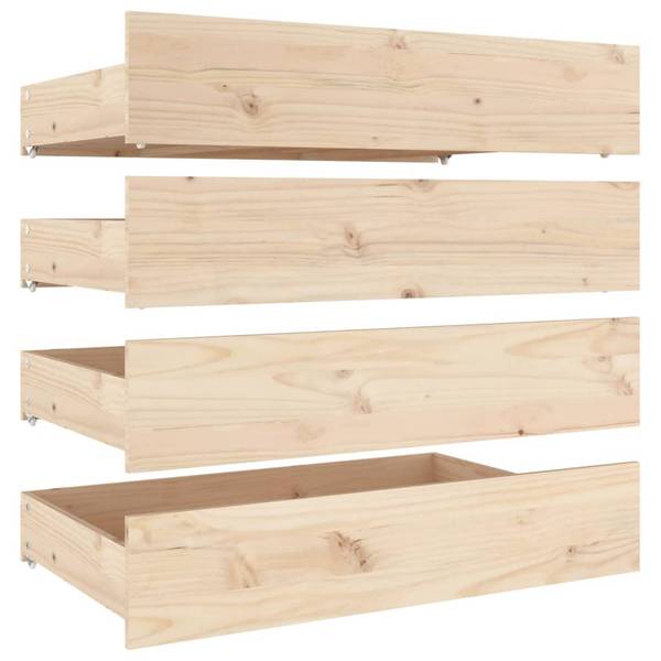Bettschublade 3013831 4er Set Holz - Breite: 90 cm