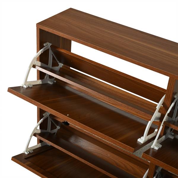 Schuhschrank Astraios Ⅰ Braun - Holzwerkstoff - 24 x 90 x 120 cm