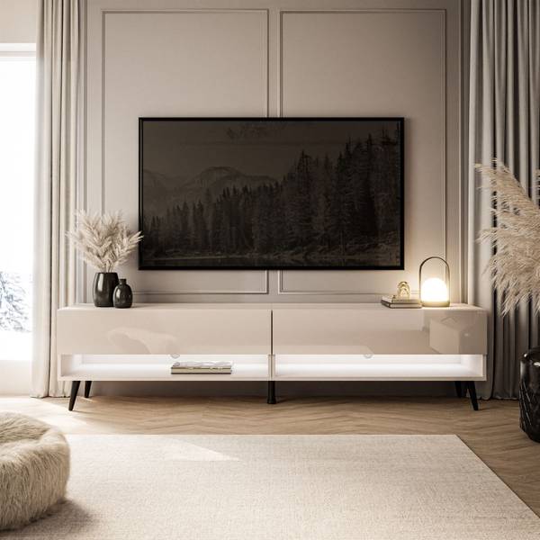 TV-Schrank CALANTE Beige - Holzwerkstoff - 180 x 43 x 35 cm