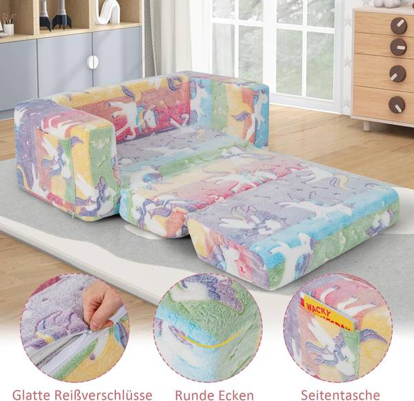 Kindersofa HY10150CL Textil - 80 x 42 x 51 cm