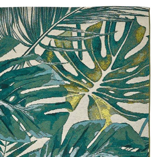 Outdoorteppich MONSTERA KING Grün - Kunststoff - 120 x 1 x 170 cm