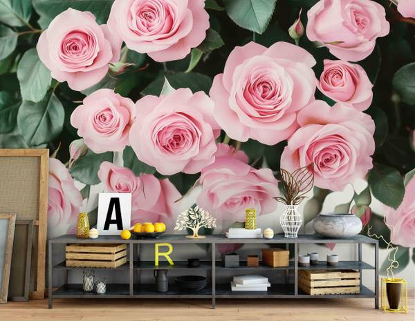 Fototapete Blumen Rosen Schlafzimmer 300 x 210 cm