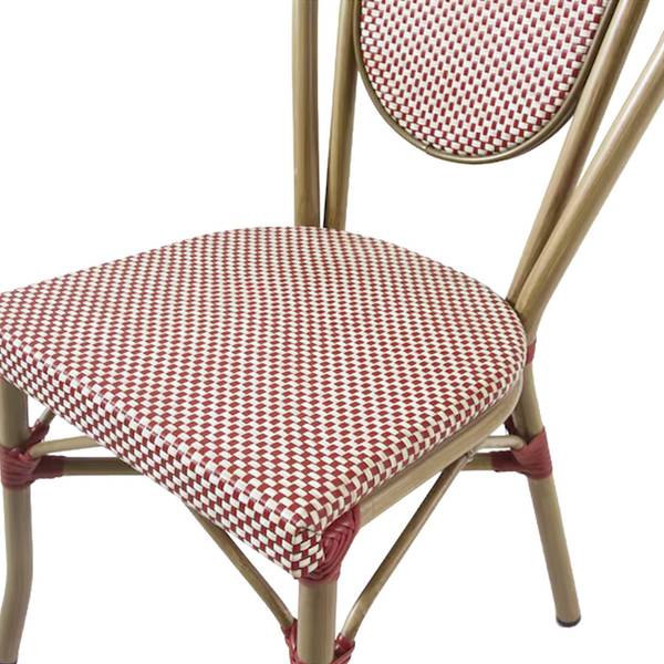 Stuhl Opera 2er Set Rot - Metall - 57 x 90 x 45 cm