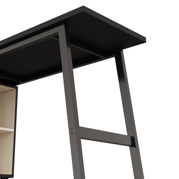 Bureau Eos Ⅴ zwart - plaatmateriaal op houtbasis - metaal - 100 x 76 x 150 cm