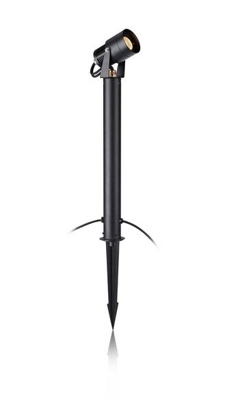 Garden24 Lumière de pointe Noir - Métal - 9 x 58 x 14 cm