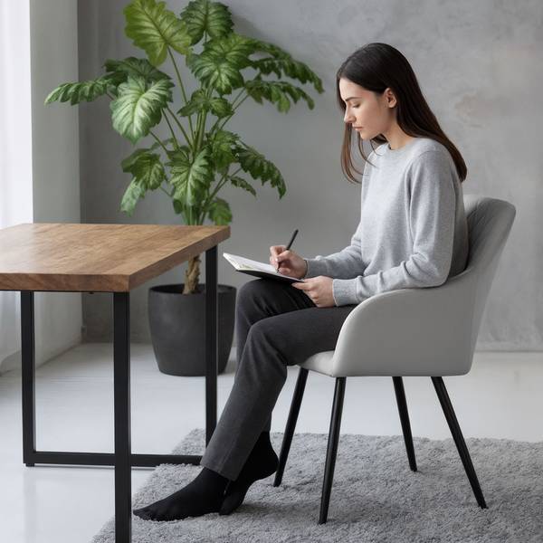 ESSZIMMERSTUHL VELTO 6er-Set Schwarz - Grau