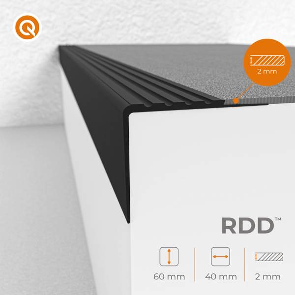 Treppenkantenprofil RDD Beige - Kunststoff - 4 x 6 x 150 cm