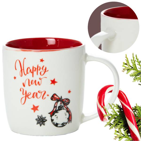 Becher Weihnachtsbecher Weiß - Keramik - 9 x 10 x 9 cm