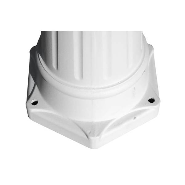 Lampadaire de jardin 3 bras 215 cm Blanc Blanc - Aluminium - 55 x 215 x 55 cm