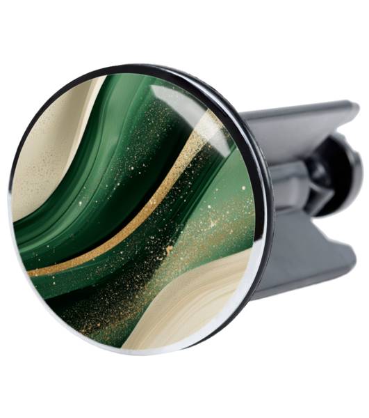 Bonde de lavabo Flow Beige - Doré - Vert - Polyester - 4 x 7 x 7 cm