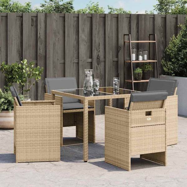 Gartenstuhl 3032896 4er Set Beige - Stahl - 50 x 79 x 54 cm