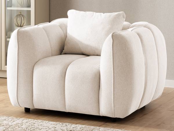 Bankstellen Nubira 3+1 Set van 2 crèmekleurig