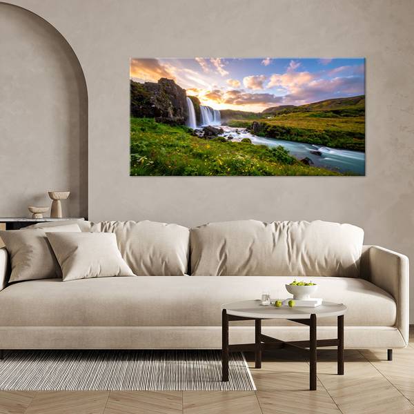 Wandbild Fluss 120 x 60 cm