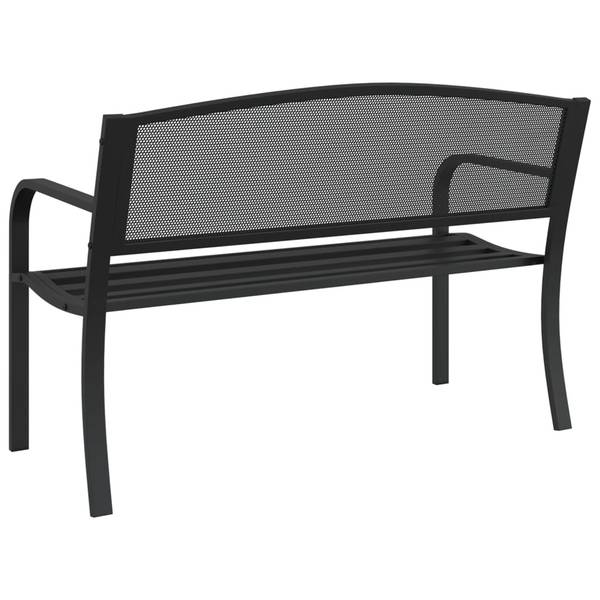 Gartenbank 4002827 Schwarz - Stahl - 119 x 82 x 52 cm