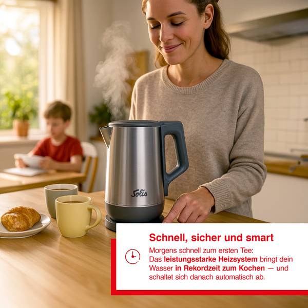 Wasserkocher Eco Boil Grau - Metall - 23 x 26 x 16 cm