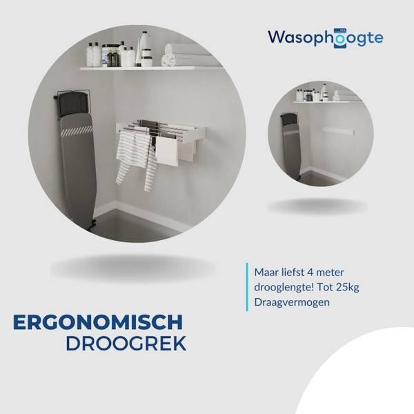 Wandwäschetrockner Walldry Weiß - Metall - 80 x 10 x 40 cm