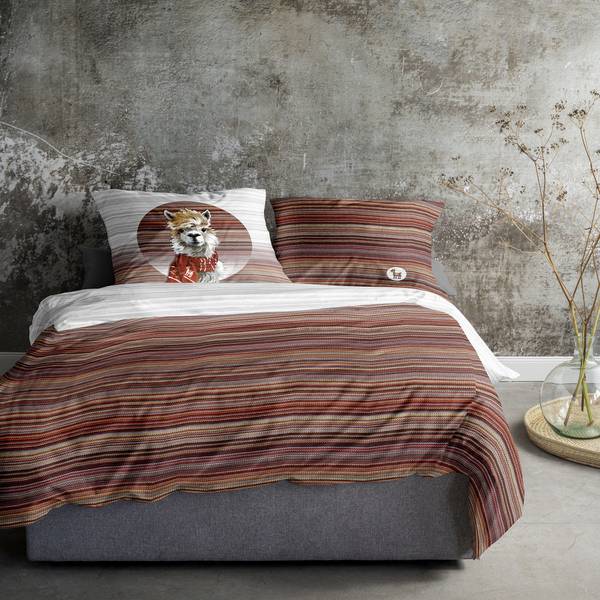 Bettwäsche 210610 2-teilig Rot - Textil - 135 x 1 x 200 cm