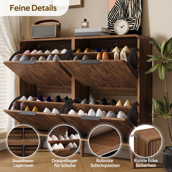 Schuhschrank  Astraios Ⅱ Walnuss Dekor