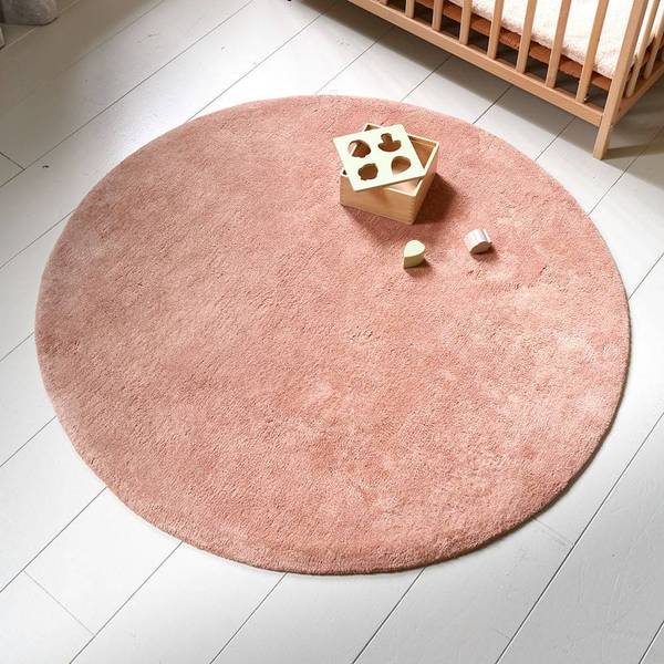 Kindervloerkleed TERRACOTTA bruin - textiel - 110 x 1 x 110 cm