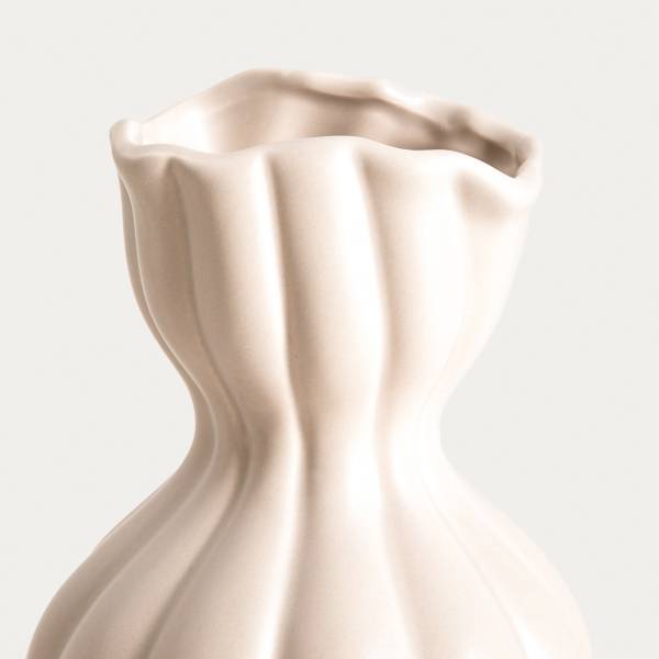 Vase FILLY Beige - Keramik - 14 x 26 x 14 cm