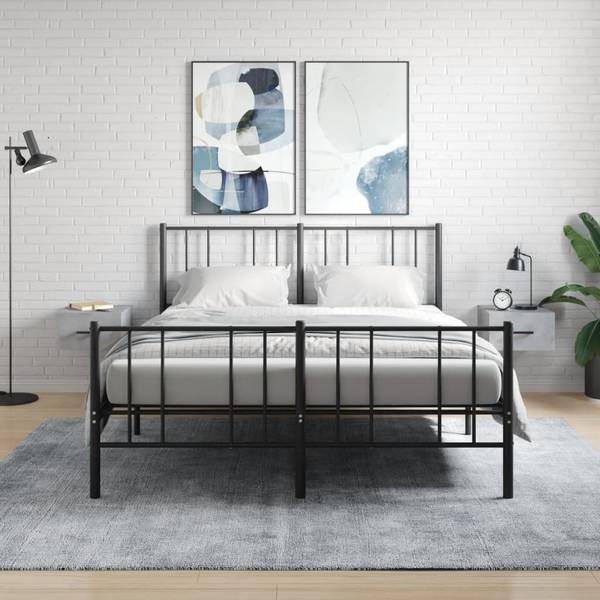 Wand-Nachttische 2er Set W616 Platingrau