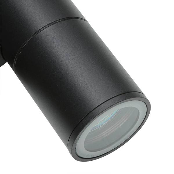 Wandleuchte TREASA Schwarz - Glas - Metall - 12 x 25 x 12 cm