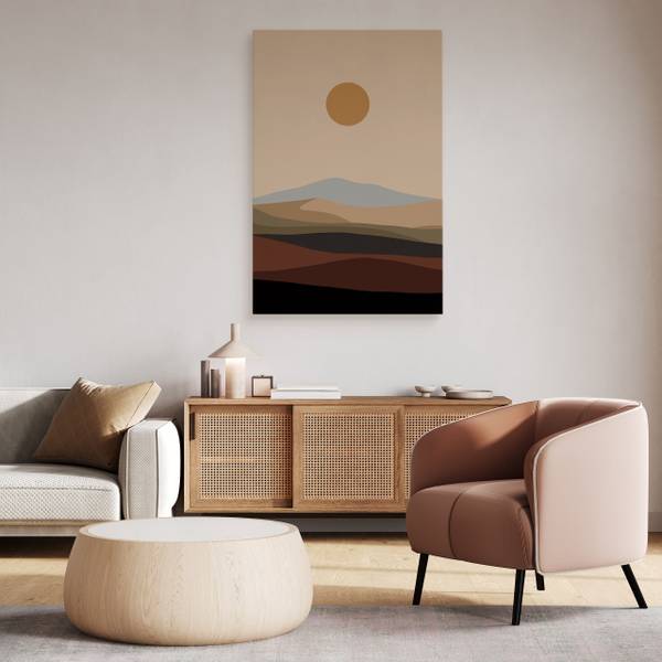 Leinwandbild Sonne 40 x 60 x 60 cm