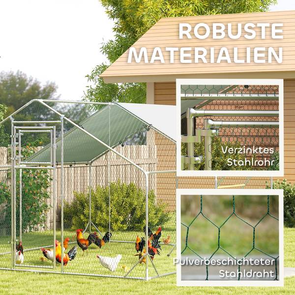 Hühnerstall D51-436V04SR Breite: 400 cm