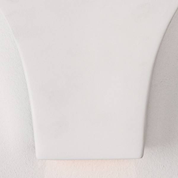 Wandleuchte BATON Weiß - Keramik - 18 x 17 x 9 cm