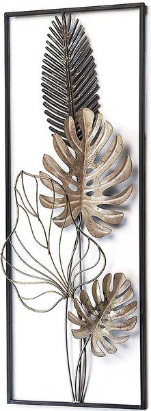 Metallbild MONSTERA Gold - Metall - 3 x 74 x 29 cm