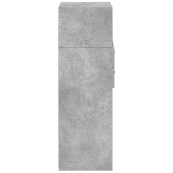 Highboard DE1373 Grau - Holzwerkstoff - 40 x 124 x 43 cm