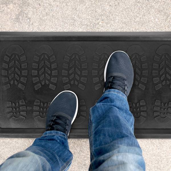 Tapis caoutchouc Noir - Matière plastique - 80 x 2 x 40 cm