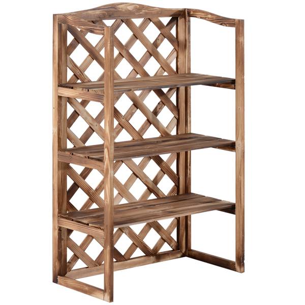 Blumenständer BB5519 Beige - Massivholz - 38 x 120 x 75 cm