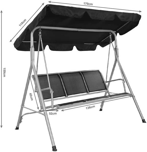 Gartenschaukel OP70492 Schwarz