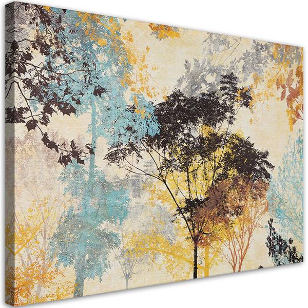Wandbild bäume abstraktion 120 x 80 cm