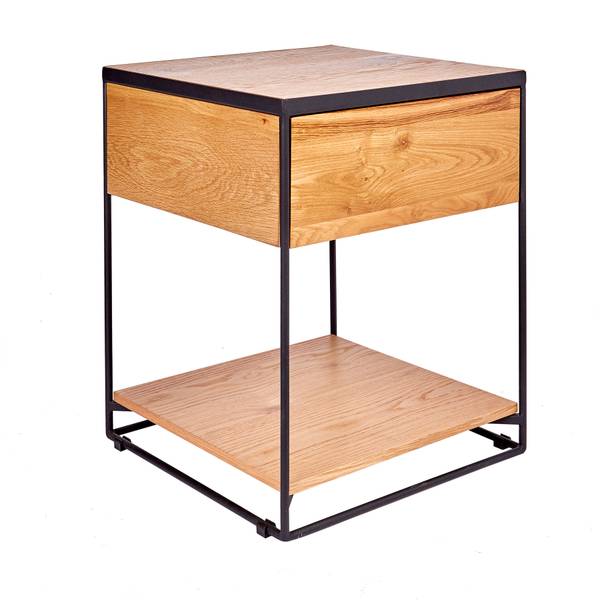 Beistelltisch SCORPION Schwarz - Braun - Eiche - 40 x 50 x 40 cm