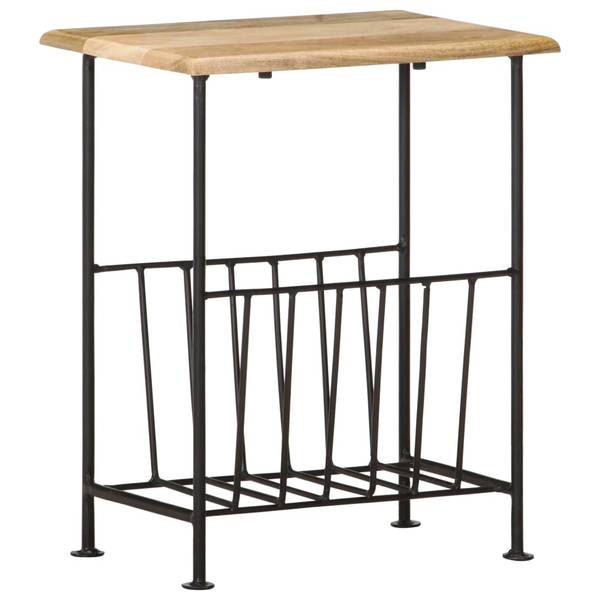 Porte-revue 286465 Noir - Manguier - Acier - 40 x 50 x 30 cm
