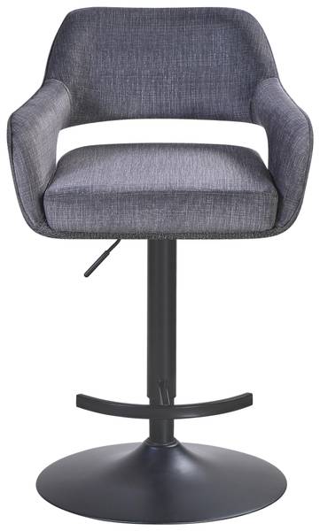 Barhocker VANESSA Grau - Metall - Textil - 53 x 113 x 56 cm