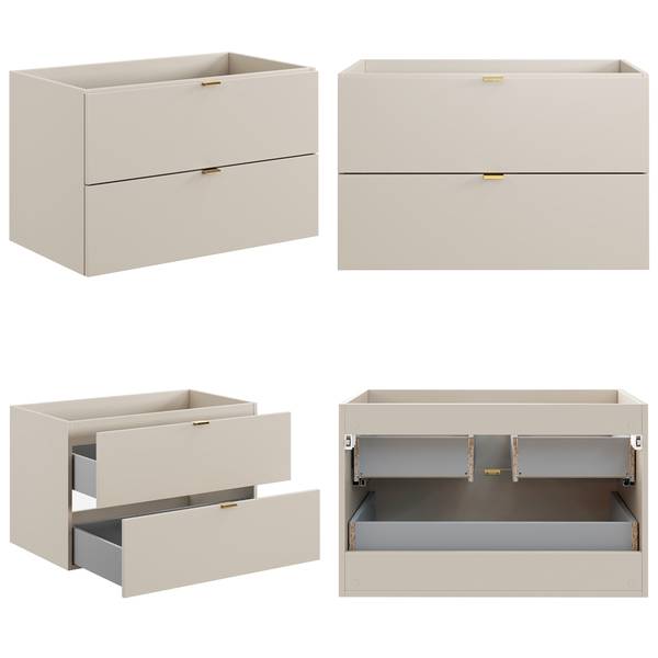 Waschtisch DURANGO-56-135 Beige - Holzwerkstoff - 81 x 65 x 47 cm