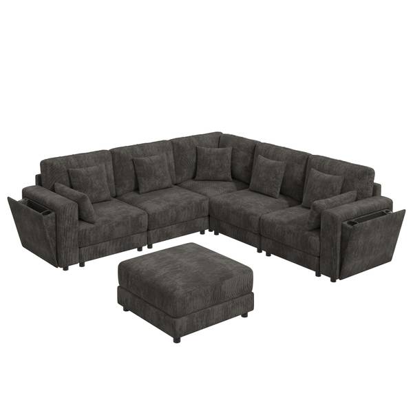 Ecksofa Chen9501Lad Ⅵ Grau
