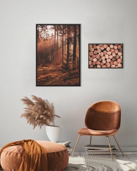 Bild IMAGE Beige - Braun - Holzwerkstoff - Papier - Kunststoff - 50 x 70 x 1 cm